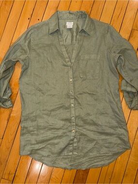 SIGRID Olsen 100% linen shirt women’s small